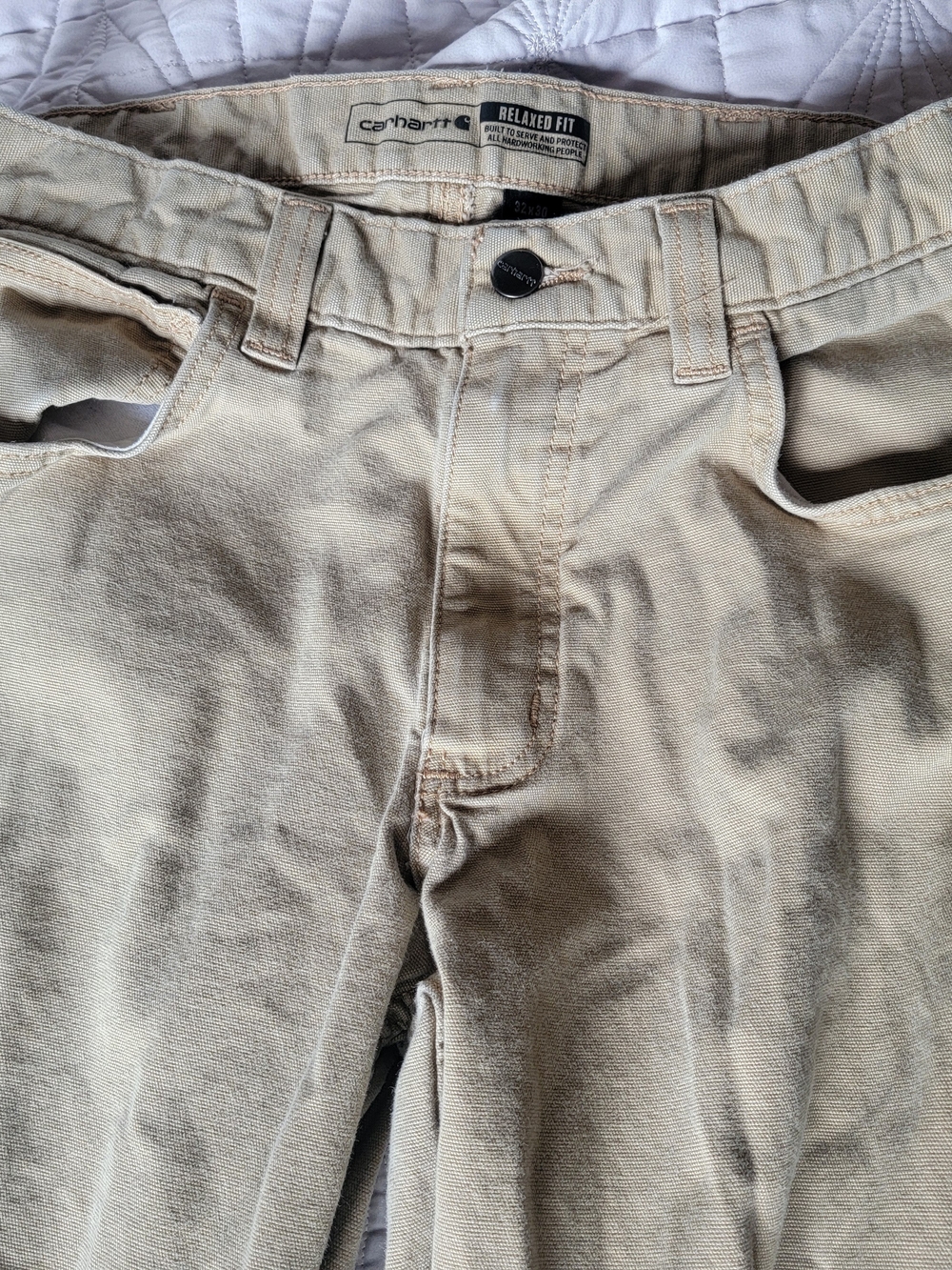 Carhartt Men's Relaxed Fit Khaki Work Pants
